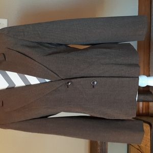 Brown and Black Houndstooth Blazer